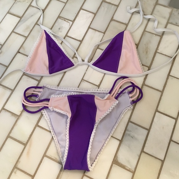 Cute pink and purple bikini