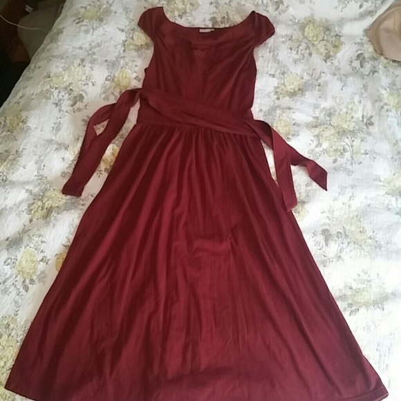 EShakti maroon tea length dress!