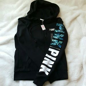 Collegiate Tropical/Fern Hoodie