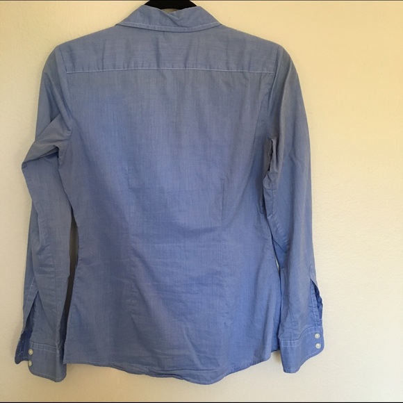 Gap Ruffle Front Chambray Shirt - Picture 2 of 3
