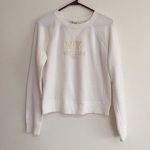 Abercombie & Fitch White Sweater Medium