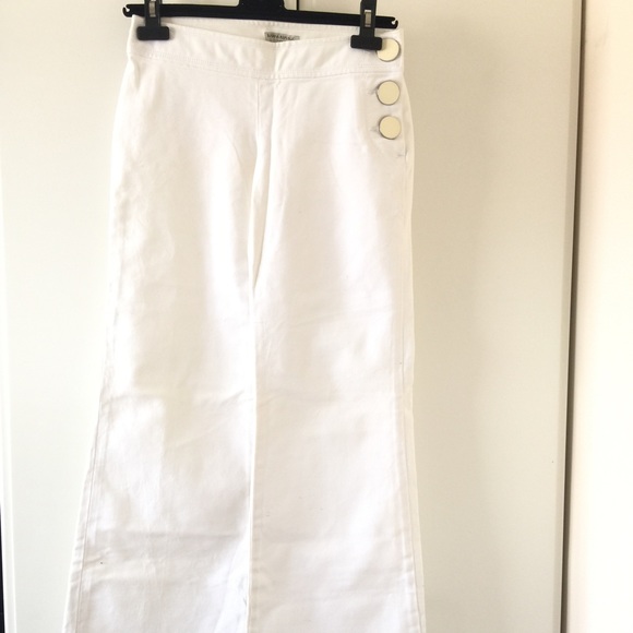 White Flare Trousers