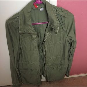 H&M army green utility jacket