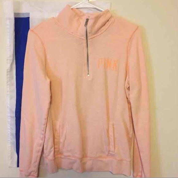 PINK Three Quarter Zip Pullover