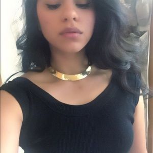 80's Gold Brass Choker