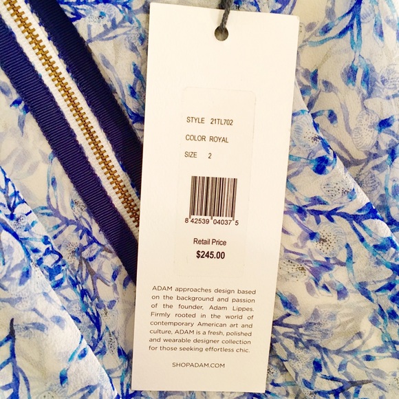 ADAM Lippes A-line Floral Cocktail Dress - Picture 3 of 4