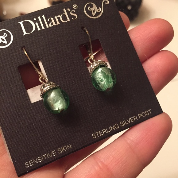 Silver post earrings