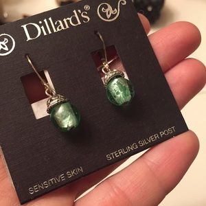 Silver post earrings