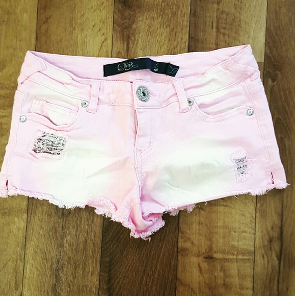 TRADED ~PINK Pink Shorts Embellished With Gems!