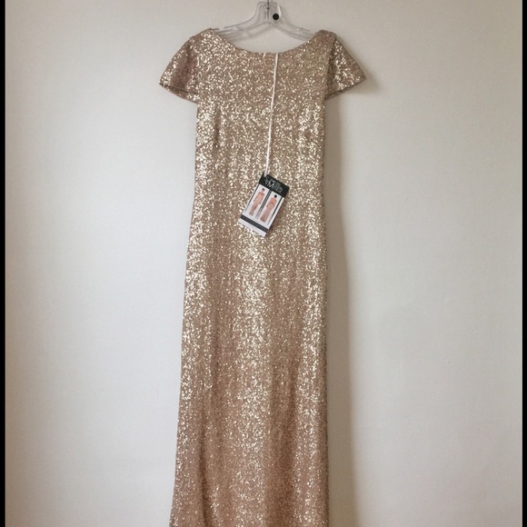Sorella Vita 8718 Gold Sequin Dress BRAND NEW