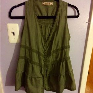 Olive green vest