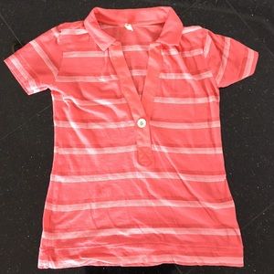 Super soft one button deep v collared shirt