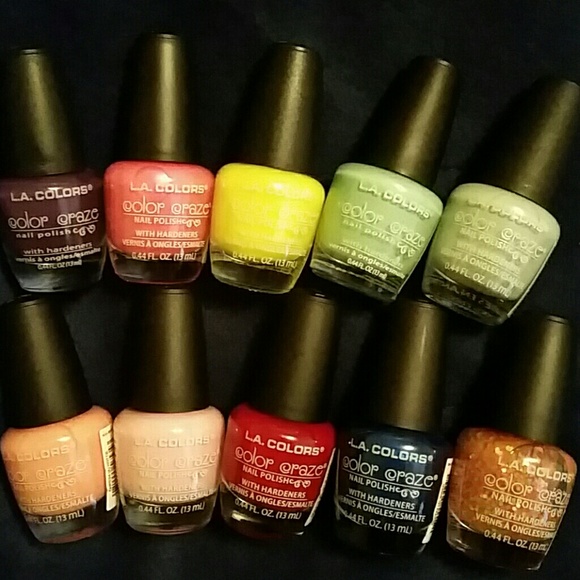 LA Colors Other - 10 nail polishes