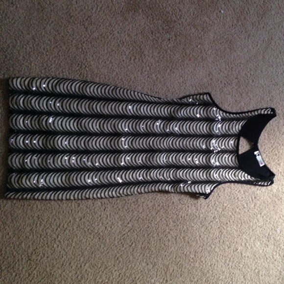 Black and cream sequence dress size S