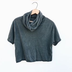 Free People Cropped Cowl Neck Shirt