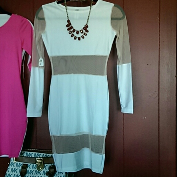 White mesh dress