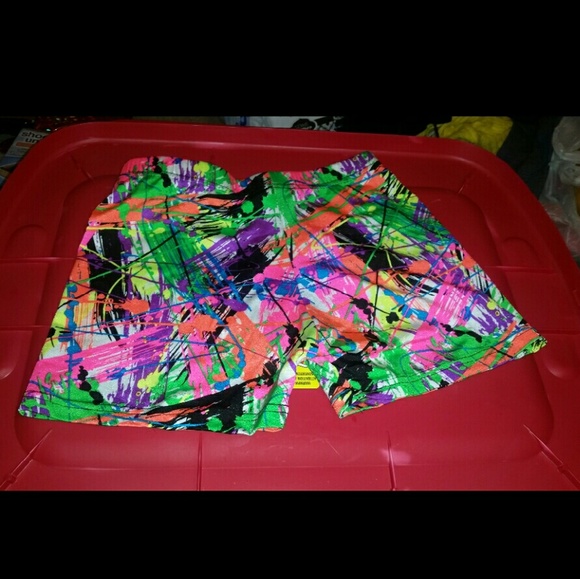 Cute Paint Splatter riding/workout shorts - Picture 2 of 3