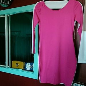 Pink and White back dress