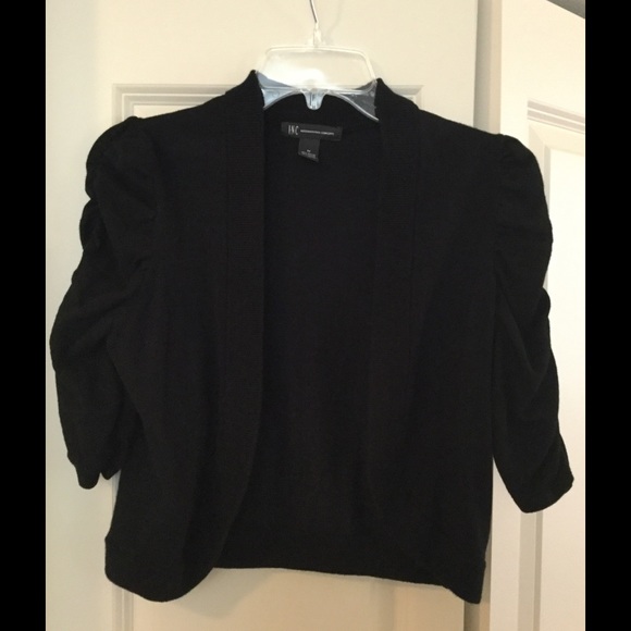 Inc International Black Sweater Sleeve Shrug SizeM