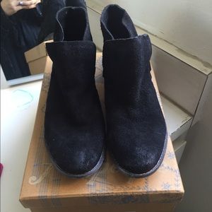 Black suede Free People booties