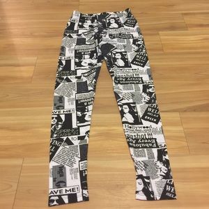 Black and white leggings