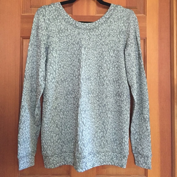Trina Turk Leopard Sweater Petite XS Black White
