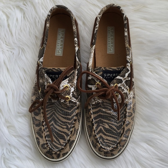 sperry animal print shoes
