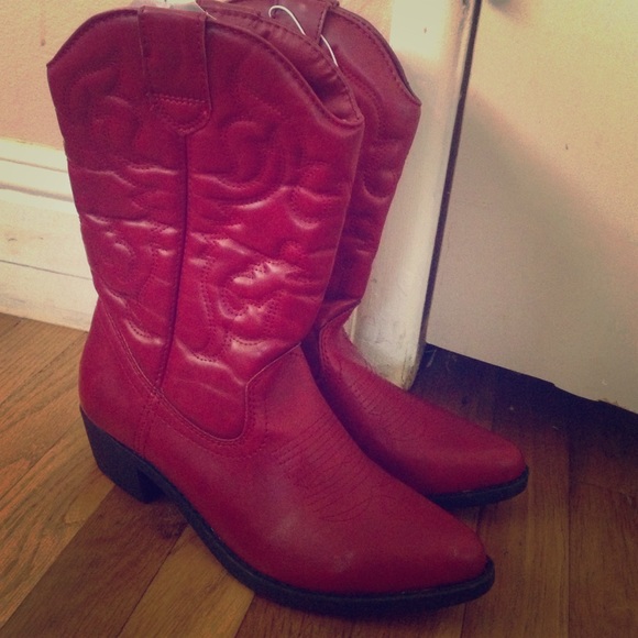 Red cowboy boots