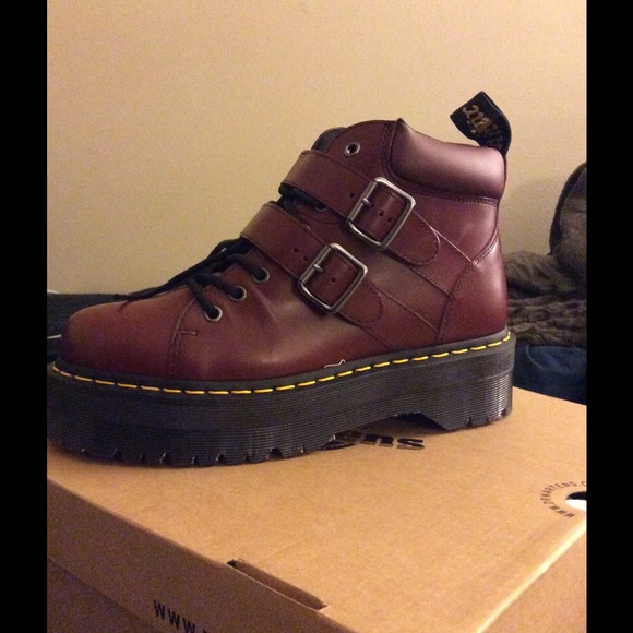 NEVER WORN Dr. Marten Rouge Twin Strapped Boots