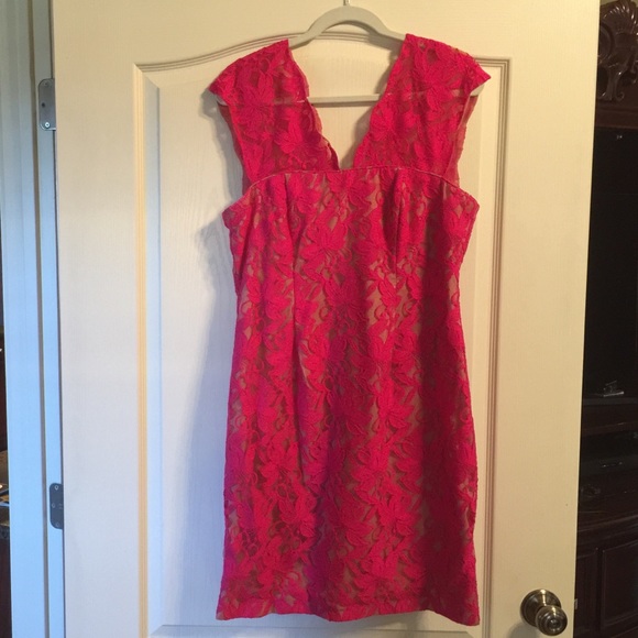 Donna Ricco Hot Pink Cocktail Dress