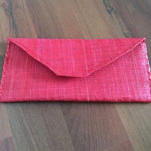 Red clutch purse