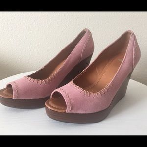 Nicole Drew 2 Wedges in Pink, Size 9.5