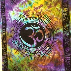 OM mantra bedsheet/tapestry