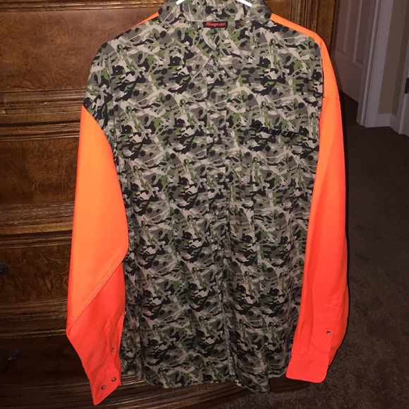 Men's "Snap-On" Camouflage XXXL Button Down Shirt