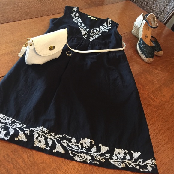 SUPER SALE! Gianni Bini dress black cream trim 4