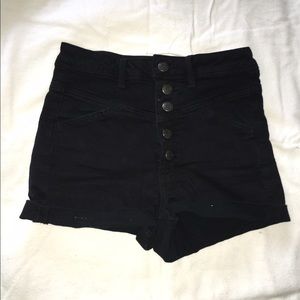 Black American eagle high waisted shorts