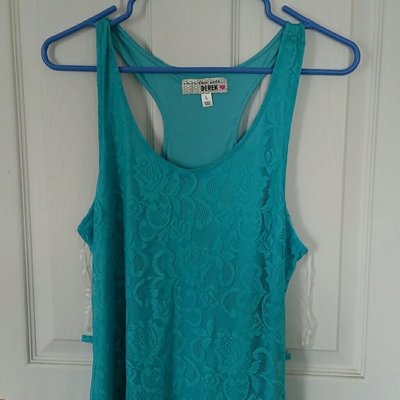 Turquoise Lace Maxi - Picture 3 of 4