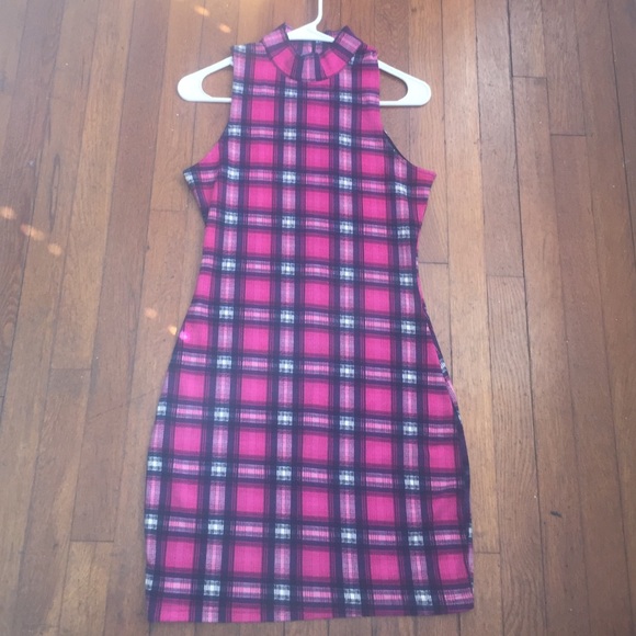 Mint Vanilla Pink Plaid Body Con Dress