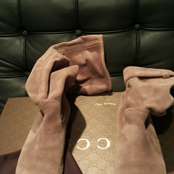 Gucci suede slouchy boots