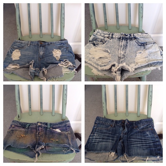 **Bundle deal** ripped blue jean shorts