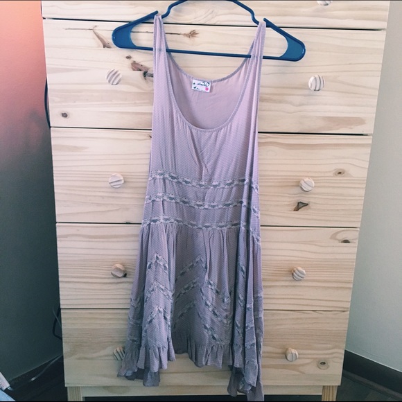 Intimately Free Blush Voile and Lace Trapeze Slip