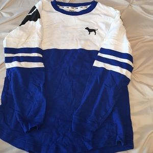 PINK varsity crew size Large