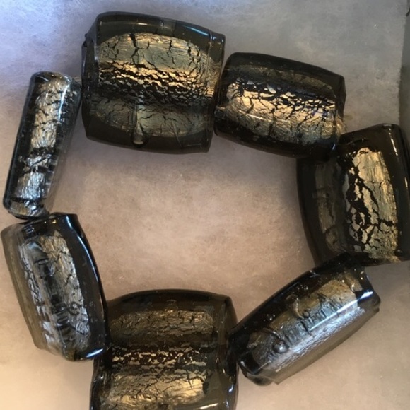 Glass gray unique bracelet