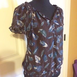 Sheer feather blouse