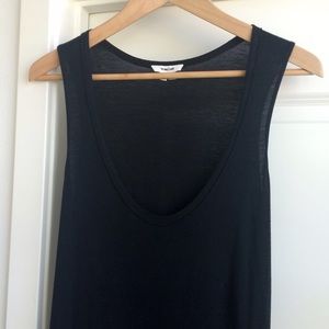 Helmut Lang Black Asymmetrical Jersey Dress Size P