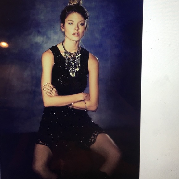 Free people black sequin dress