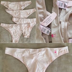 👙4 NWT Victoria's Secret Nude Cheekini Panty