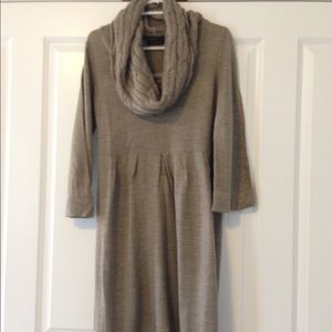 The Limited tan cowl neck sweater dress