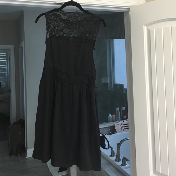 High neck black lace FP dress