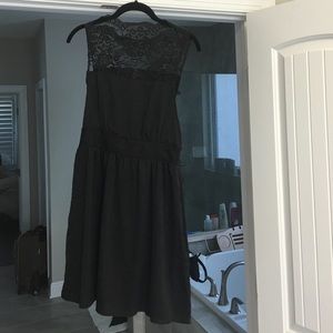 High neck black lace FP dress